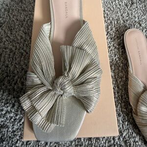 Loeffler Randall Metallic Bow Mules